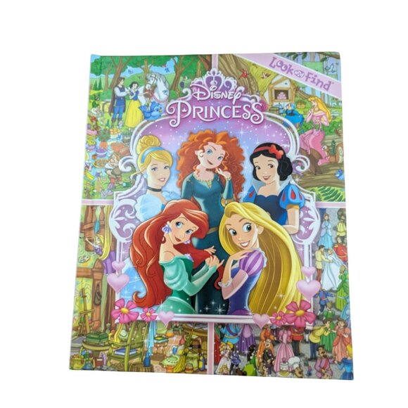 Disney Princess Look And Find Hardcover Childrens Book 2015 Interactive Puzzle G - Picture 1 of 5
